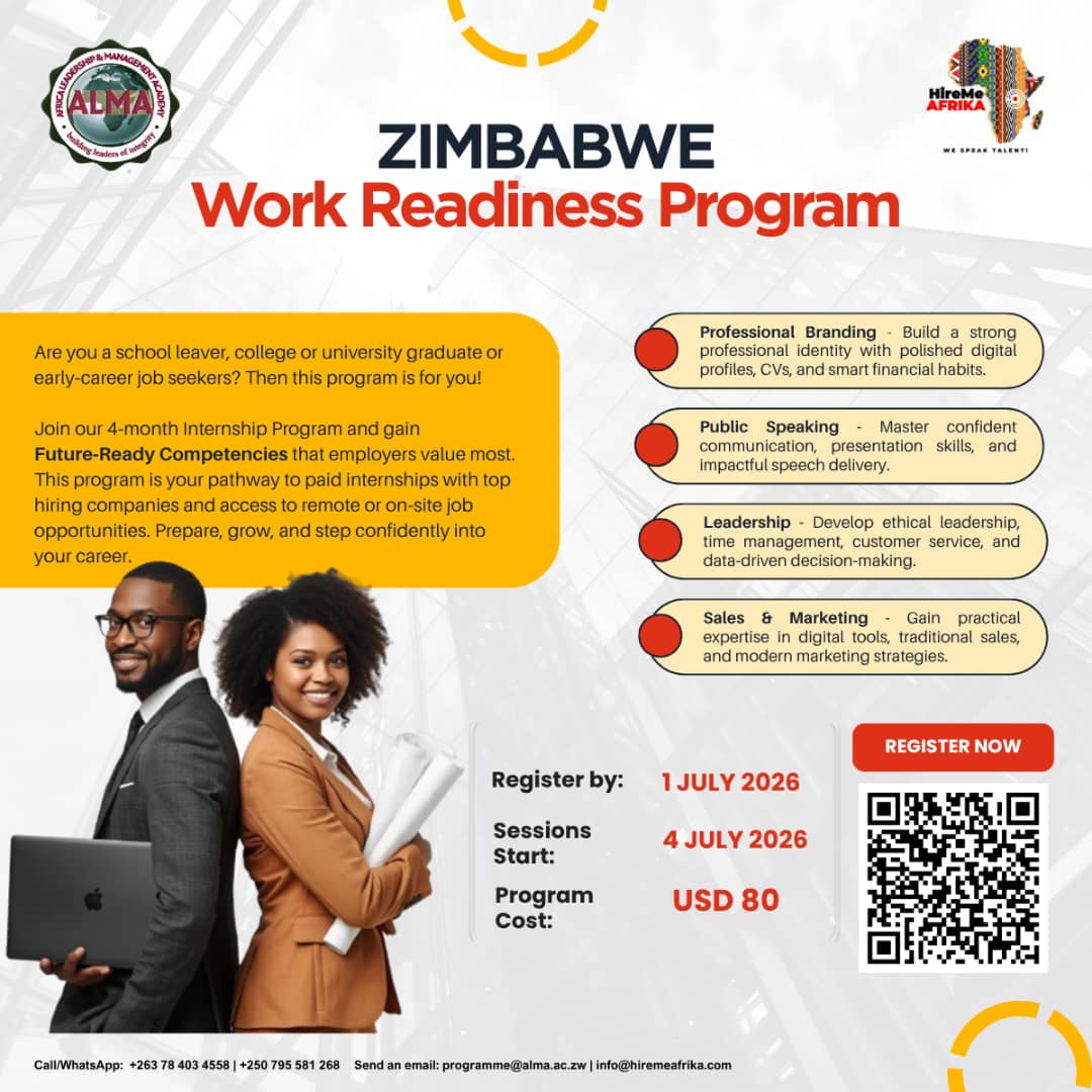 New Career Initiative: ALMA and HireMe Afrika Launch Zimbabwe Work Readiness Program